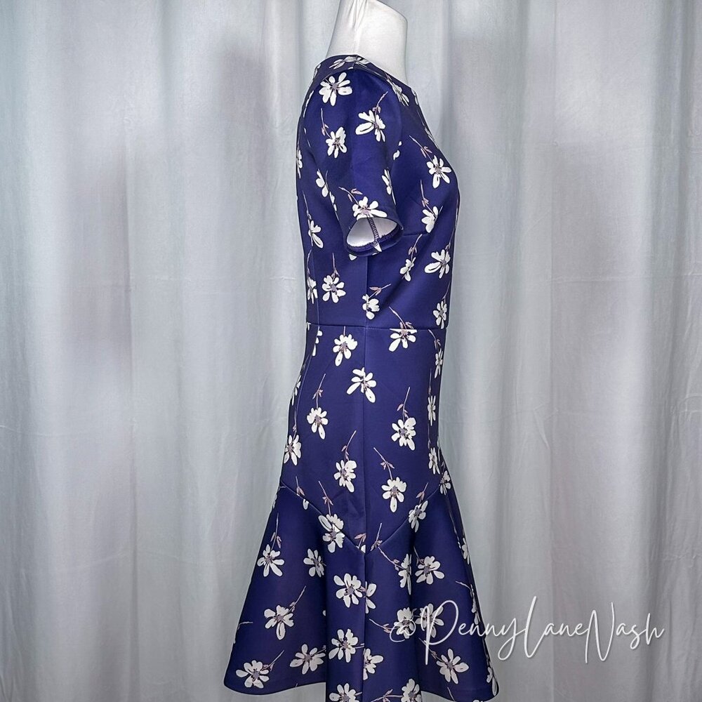 NWT Alexia Admor Floral Monica Mini Dress Purple Size Small - Picture 3 of 10